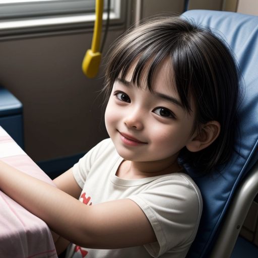 Smiling child receiving treatment at St. Jude